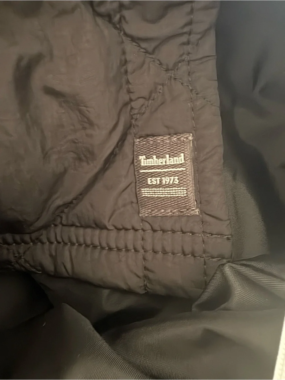 Timberland Quilted Black Button-Front Shirt Jacket Shacket Men’s Size Medium